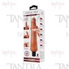 Vibrador color piel deslizante realista, vibraciones de varias velocidades y material TPR